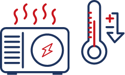 Zmniejsz temperaturę elektrycznych grzejników i pomp ciepła
